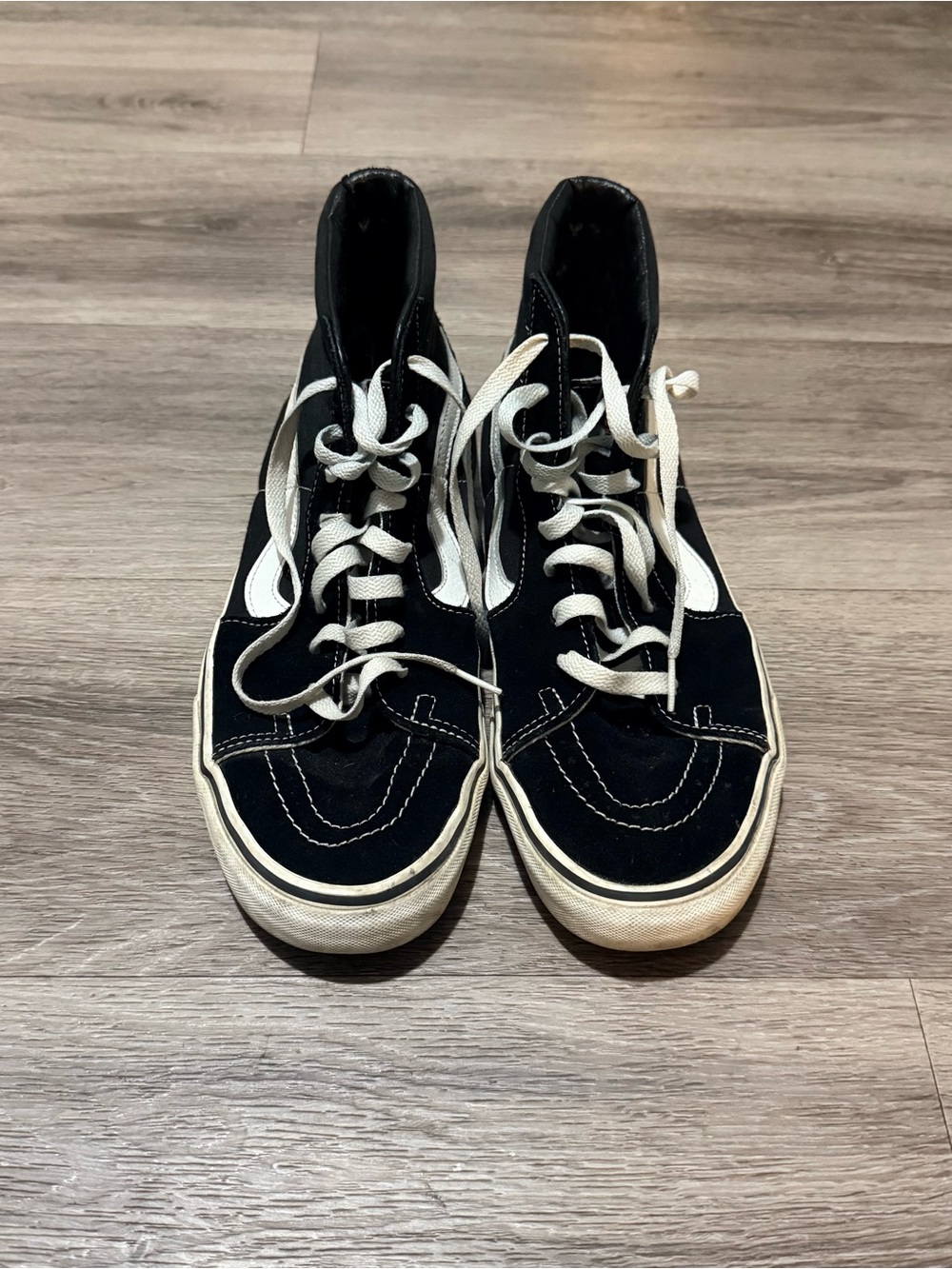 Vans Men’s High-Top Skate Sneakers in Black and White